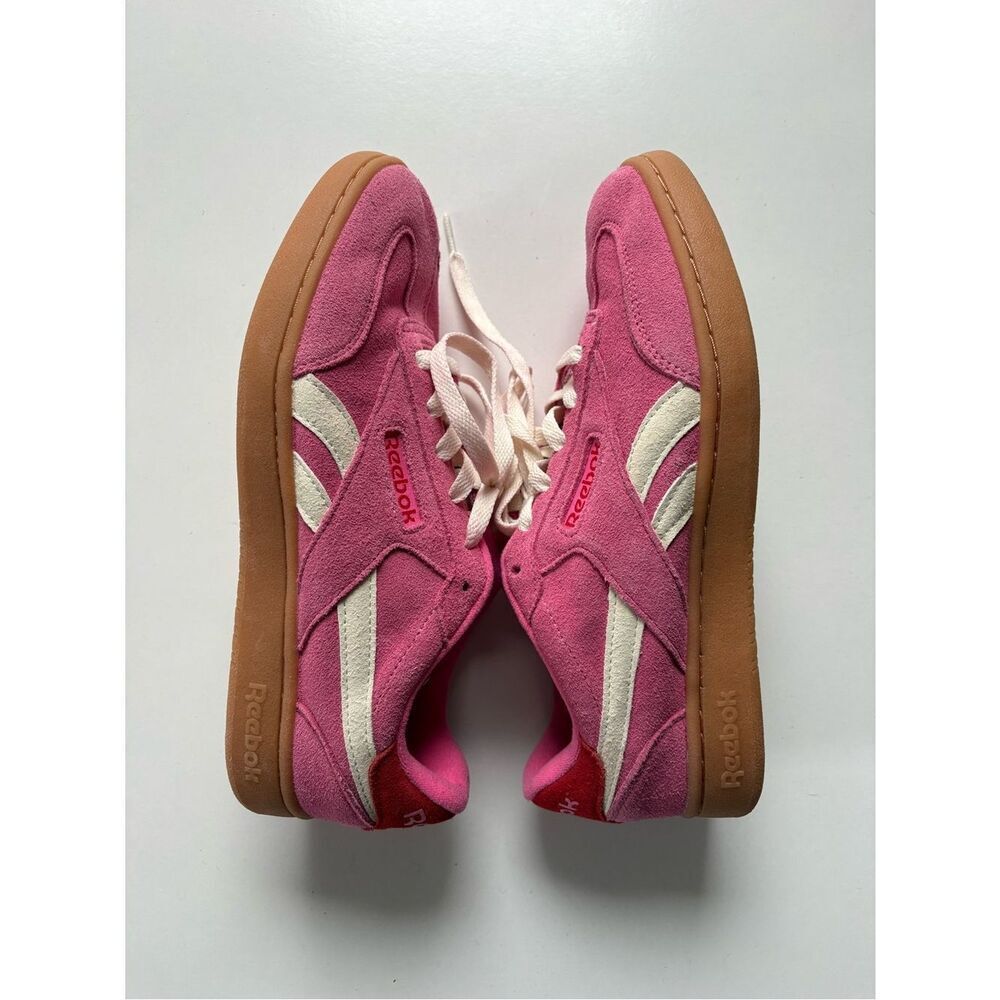 Reebok Pink Suede Sneakers